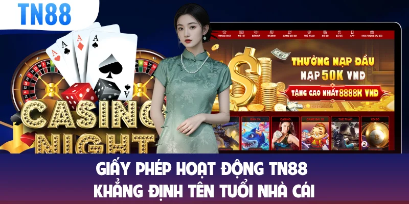 Giấy phép hoạt động TN88 khẳng định tên tuổi nhà cái